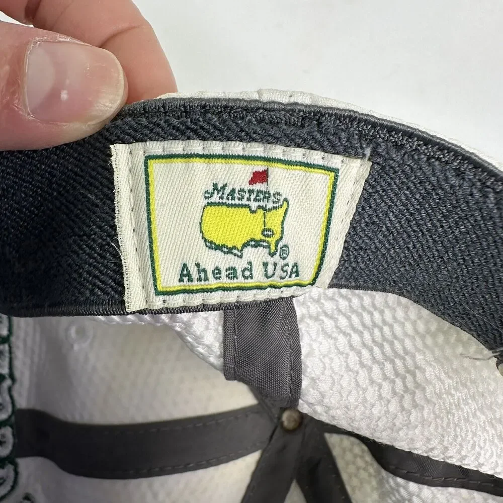 Masters Hat Cap Strap Back White One Size Lightweight Ahead USA 2021 UPF 30 READ